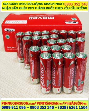 COMBO 1HỘP 40viên Pin AA 1.5v Maxell R6P(AR)4P Super Power ACE _Giá chỉ 109.000đ/ HỘP 40viên